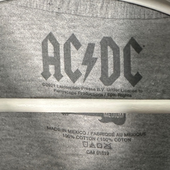 AC/DC Gray Graphic T-Shirt - Picture 3 of 7